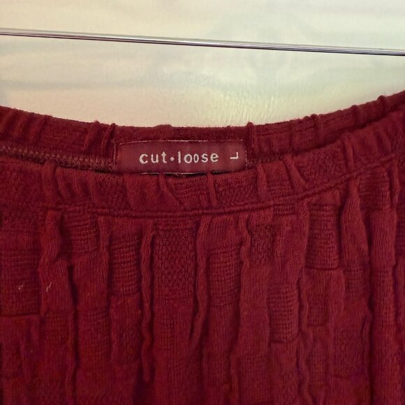 Cut Loose Sweater Set – Top & Skirt – Burgundy, Size Large NWOT - Picture 8 of 16